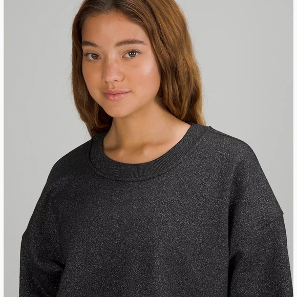 Lululemon Perfectly Oversized Cropped Crew * Spark - Picture 4 of 7